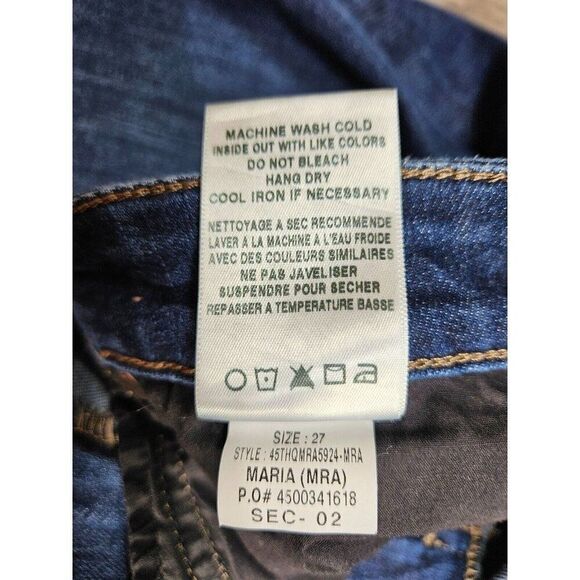 Joe's Womens Size 27 Pockets Whiskered Denim Blue Jeans - Picture 7 of 12